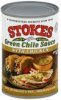 Stokes green chile sauce with chicken, mild Calories