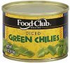 Food Club green chilies diced Calories