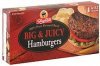 ShopRite ground beef hamburgers big & juicy Calories