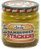 Vlasic hamburger stackers bread & butter Calories