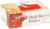 Hannaford hash brown patties Calories