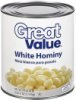 Great Value hominy white Calories