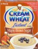 Cream of Wheat hot cereal instant maple brown sugar Calories