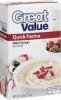 Great Value hot cereal quick farina Calories
