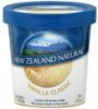 New Zealand Natural ice cream flavored, vanilla classic Calories