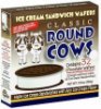 Round Cows ice cream sandwich wafers classic, chocolate Calories