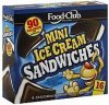 Food Club ice cream sandwiches mini Calories