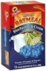 ShopRite instant oatmeal blueberries & cream Calories
