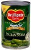 Del Monte italian beans cut green Calories
