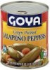 Goya jalapeno peppers green pickled Calories