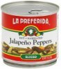 La Preferida jalapeno peppers sliced Calories