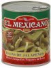 El Mexicano jalapenos peppers in brine, sliced Calories