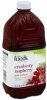 Lowes foods juice cocktail cranberry raspberry Calories