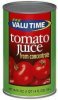 Valu Time juice tomato Calories