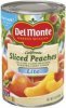 Del Monte lite sliced peaches yellow cling peaches in extra light syrup Calories
