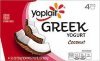 Yoplait low fat yogurt greek coconut Calories