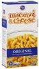 Kroger macaroni & cheese original Calories