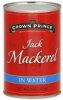 Crown Prince mackerel jack, in water Calories