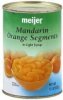 Meijer mandarin orange segments in light syrup Calories