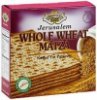 Jerusalem Matzos matza whole wheat Calories
