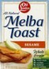 Old London melba toast sesame Calories