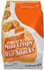 Safeway mini crispy rice snacks cheddar flavored Calories