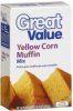 Great Value mix yellow corn muffin Calories