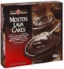 Private Selection molten lava cakes Calories