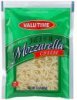 Valu Time natural shredded cheese low-moisture, part-skim, mozzarella Calories