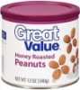 Great Value nuts honey roasted peanuts Calories