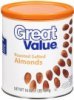 Great Value nuts roasted salted almonds Calories