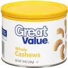 Great Value nuts whole cashews Calories