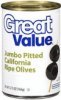 Great Value olives california ripe pitted jumbo Calories