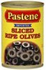 Pastene olives sliced ripe Calories