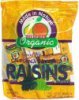 Made In Nature organic raisins, california sun-dried, mini-snacks Calories