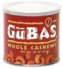 Gubas original whole cashews Calories