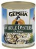 Geisha oysters whole, in water Calories