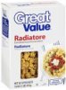Great Value pasta radiatore Calories