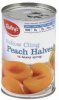 Raleys Fine Foods peach halves yellow cling, in heavy syrup Calories
