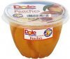 Dole peaches yellow cling, sliced, in 100% fruit juice Calories