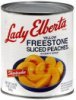 Lady Elberta peaches yellow, freestone, sliced in heavy syrup Calories
