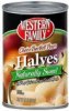 Western Family pears bartlett, halves Calories