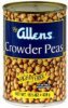 Allens peas crowder Calories