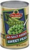 Our Family peas sweet, no salt added Calories