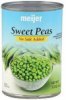 Meijer peas sweet, no salt added Calories