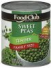 Food Club peas sweet, tender, family size Calories
