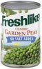 Freshlike peas tender garden, no salt added Calories