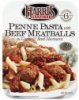 Harris Ranch penne pasta with beef meatballs in garlic & basil marinara Calories