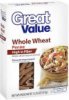 Great Value penne whole wheat Calories