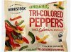 Woodstock peppers organic, tri-colored Calories
